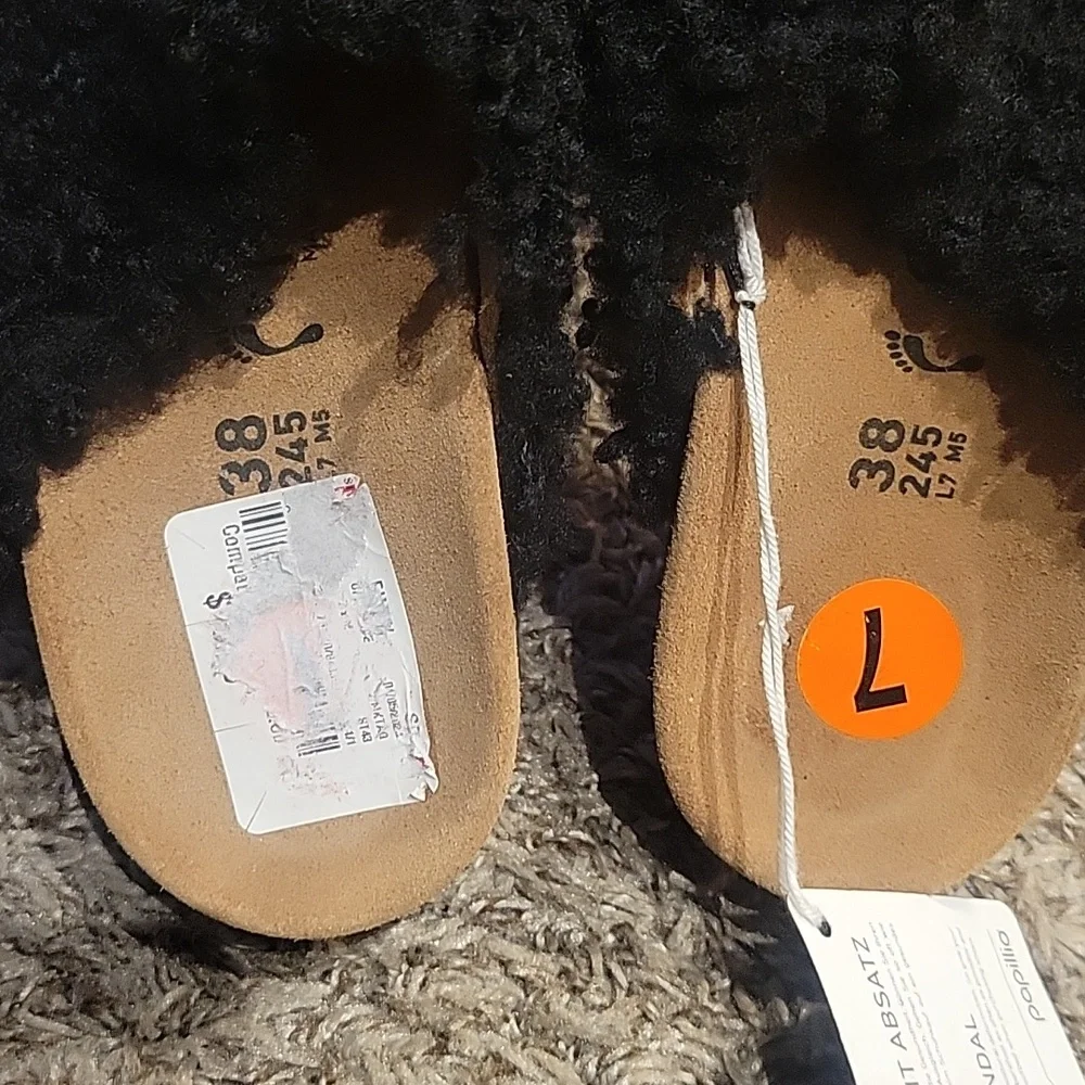 Papillio by Birkenstocks Namica Shearling Wedge Teddy Black 38 40 41 NWOB
